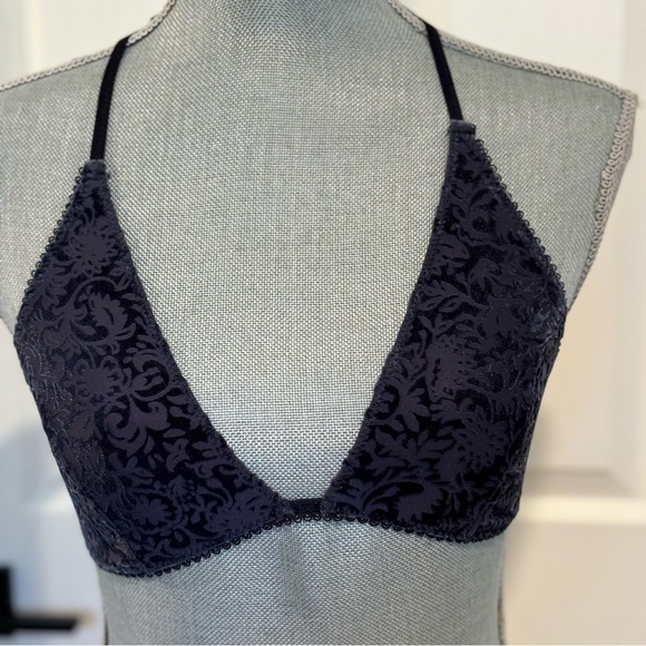 FREE PEOPLE Intimately Navy & Purple Bralette Size SMALL - Picture 3 of 7